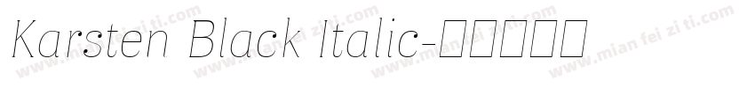 Karsten Black Italic字体转换